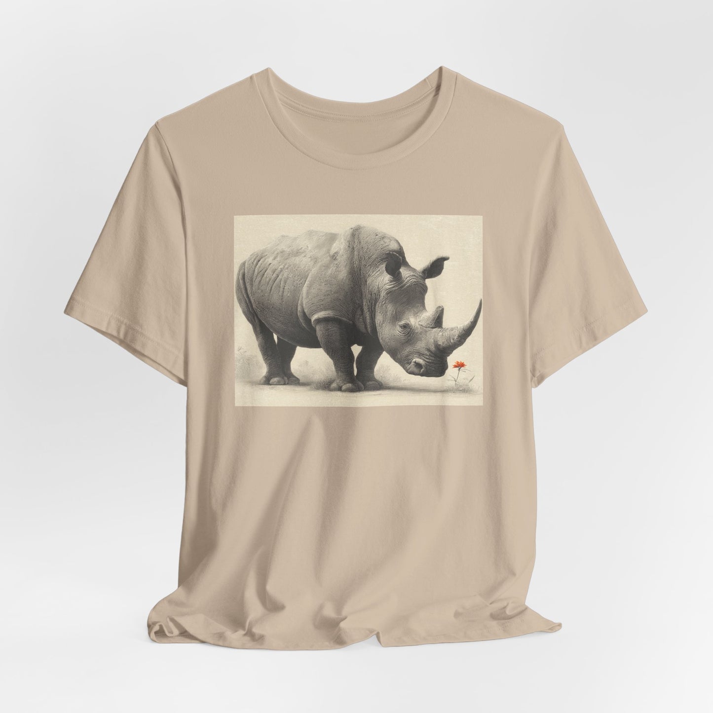 Rhino Loves Flowers Tee