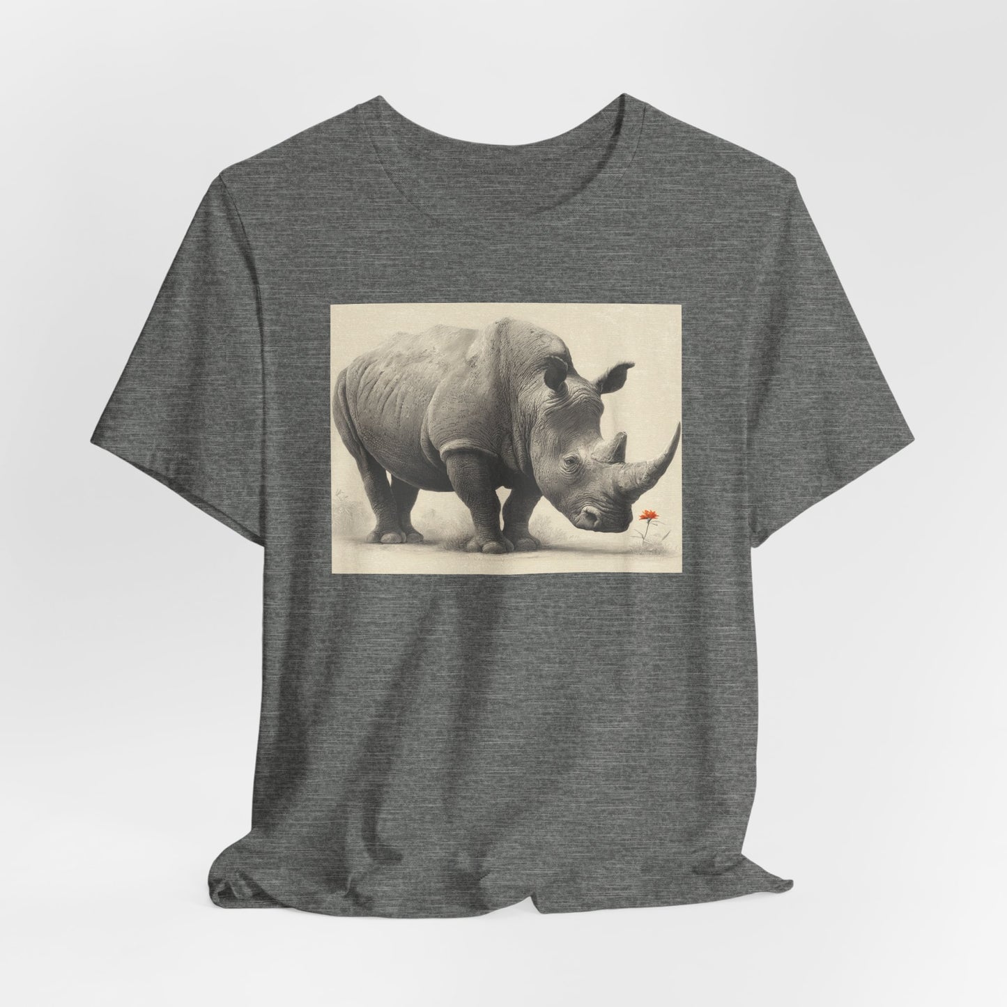 Rhino Loves Flowers Tee