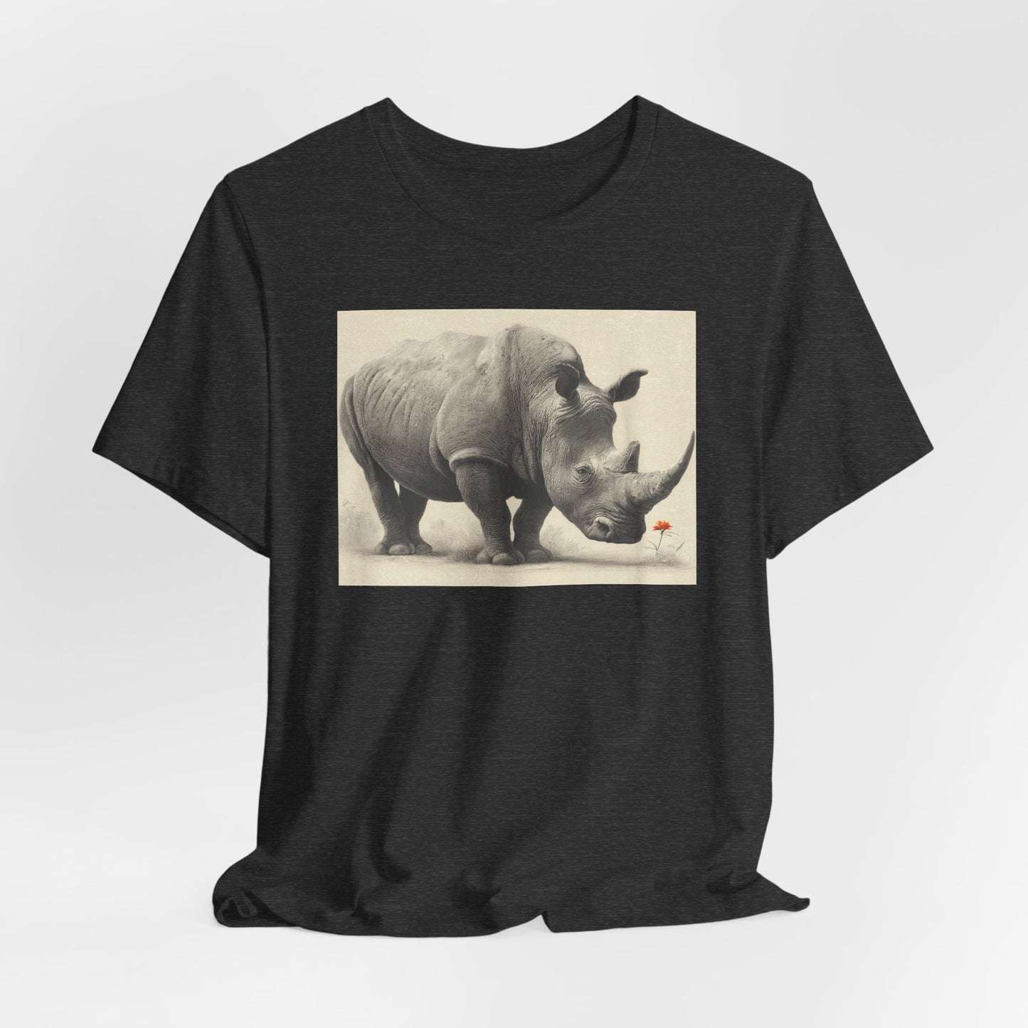 Rhino Loves Flowers Tee