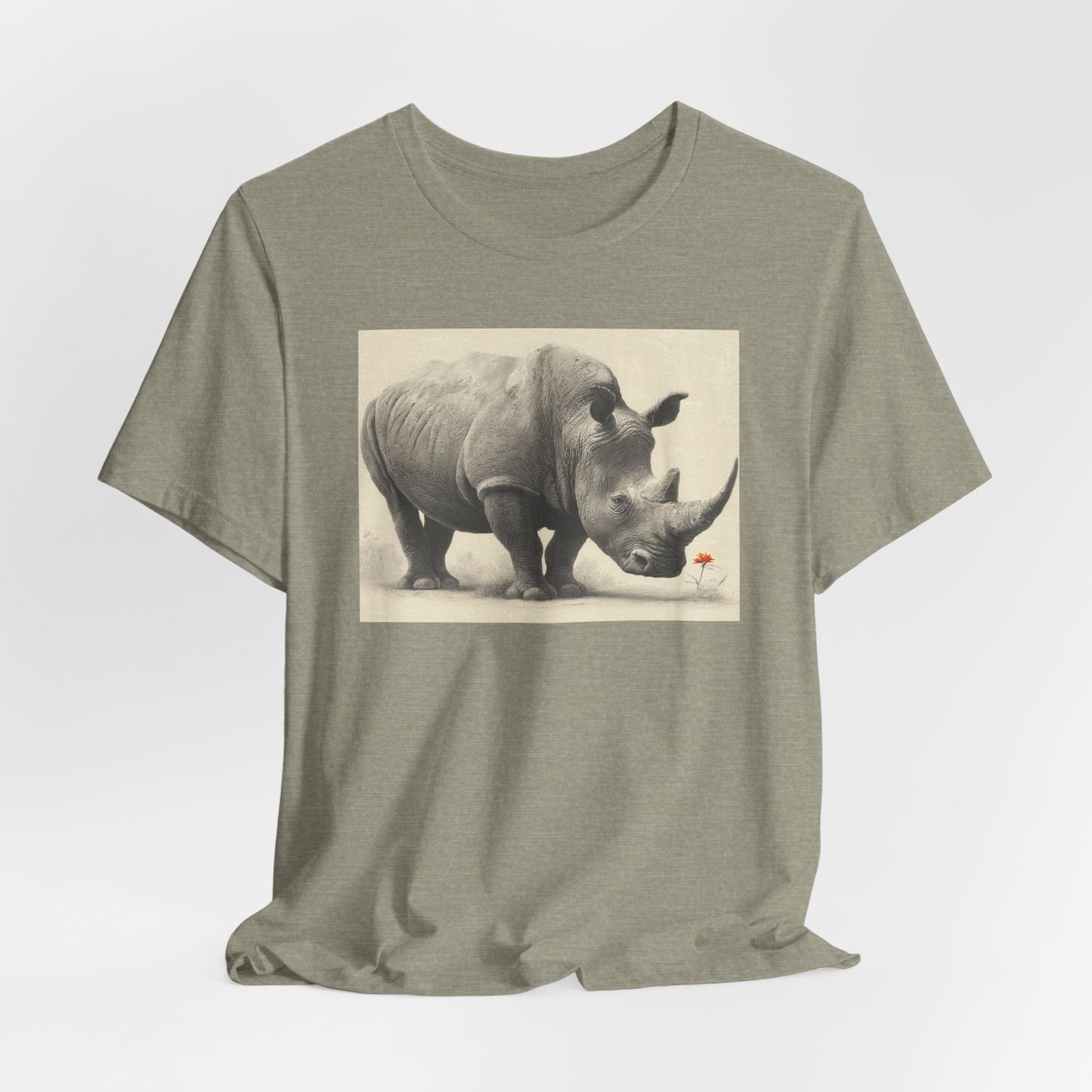 Rhino Loves Flowers Tee