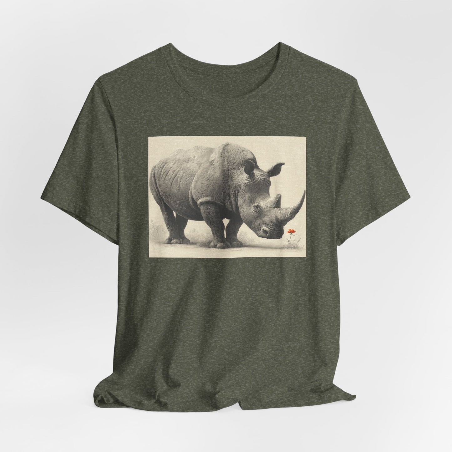 Rhino Loves Flowers Tee