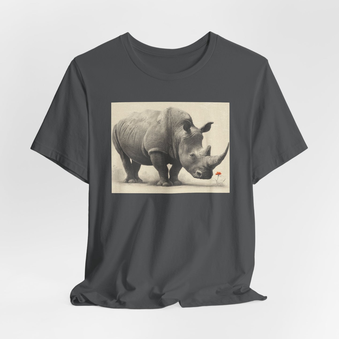 Rhino Loves Flowers Tee