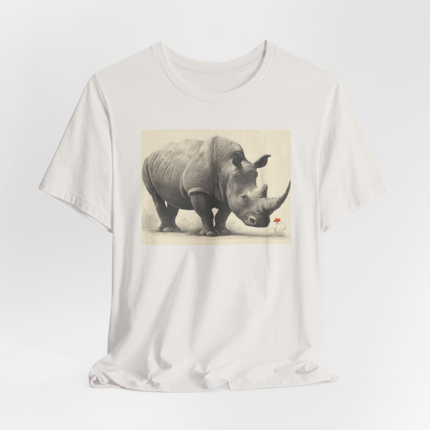Rhino Loves Flowers Tee