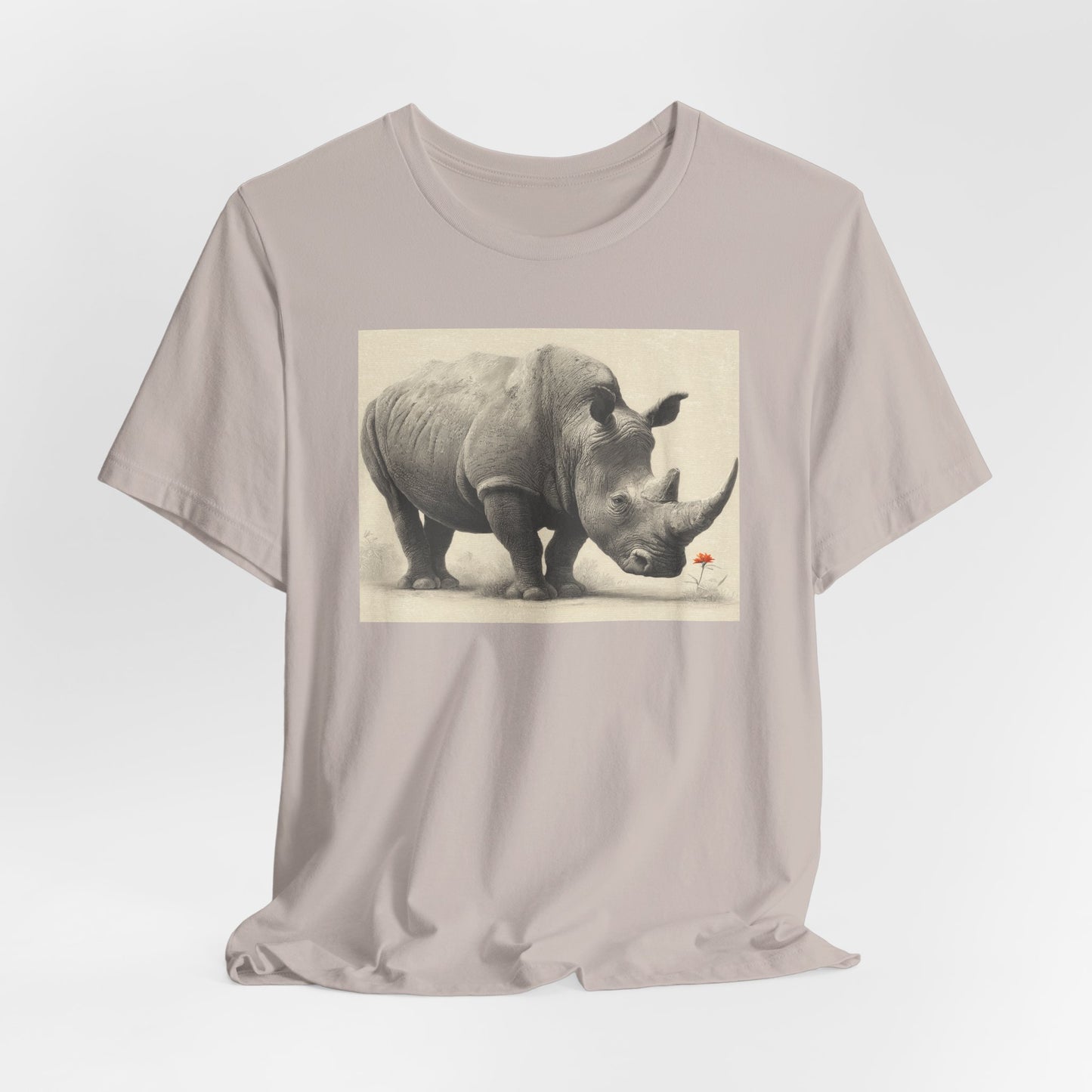 Rhino Loves Flowers Tee