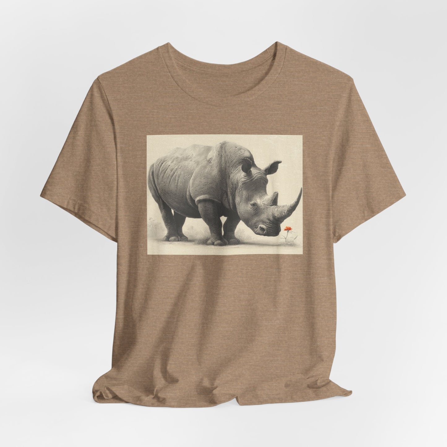 Rhino Loves Flowers Tee
