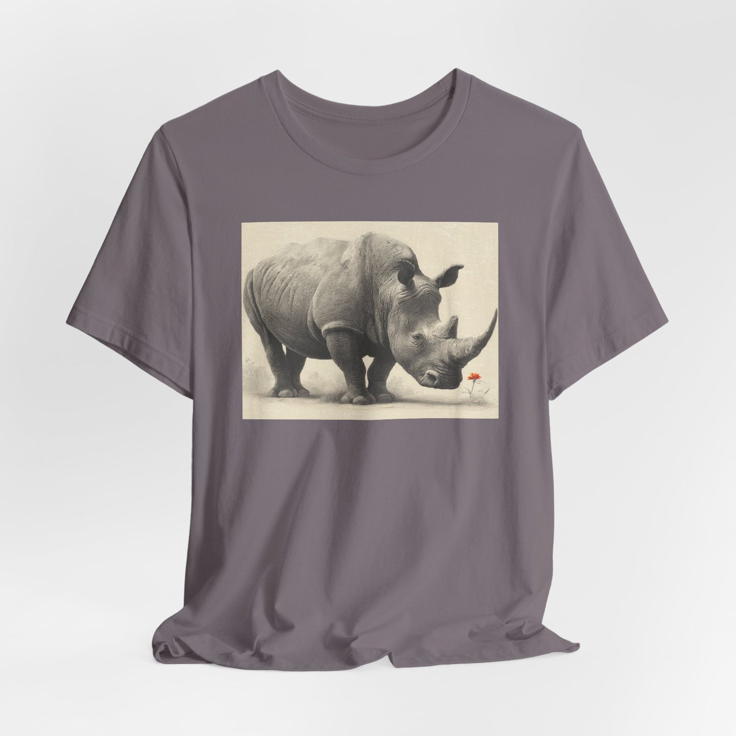 Rhino Loves Flowers Tee