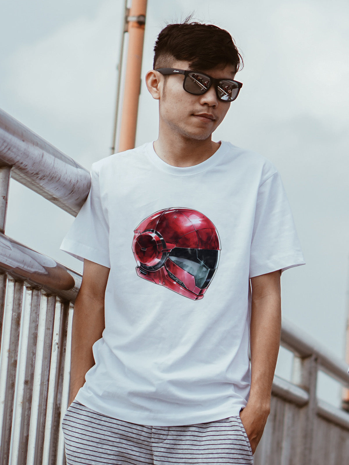 Red Helmet Tee